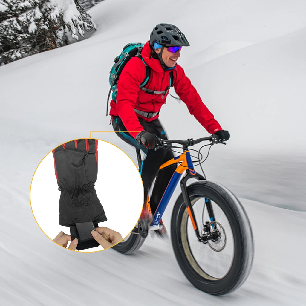 Red Heated Winter Gloves A987589