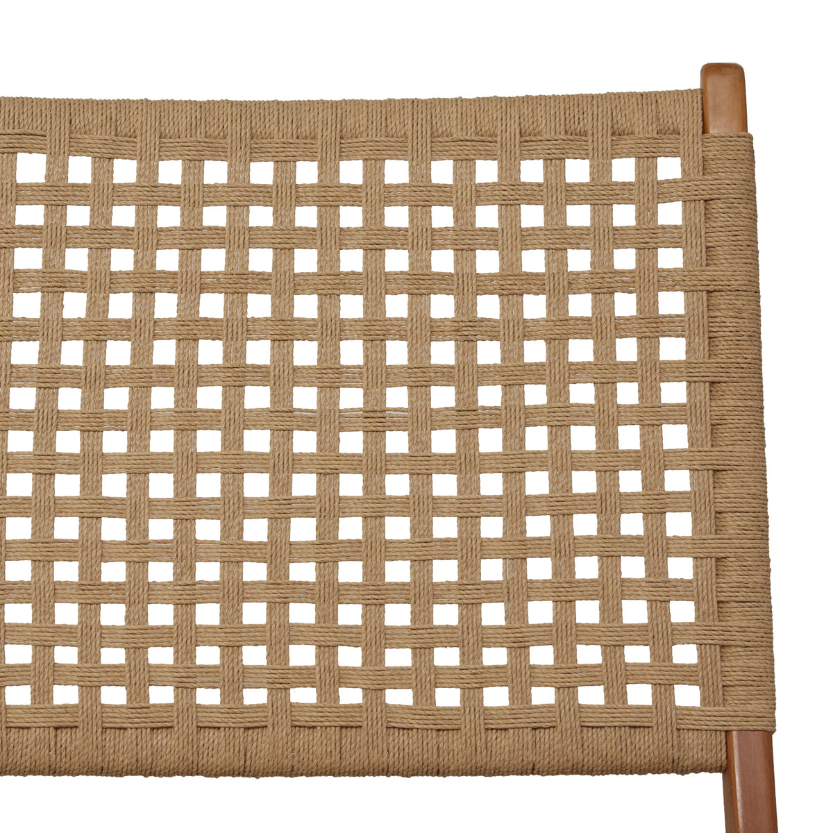 Brown Wood Handmade Woven Lounge Chair Q563899