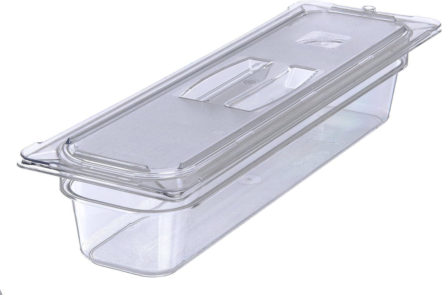 Clear 5.1 qt. Half-Size Polycarbonate Food Pan (Case of 6) O708