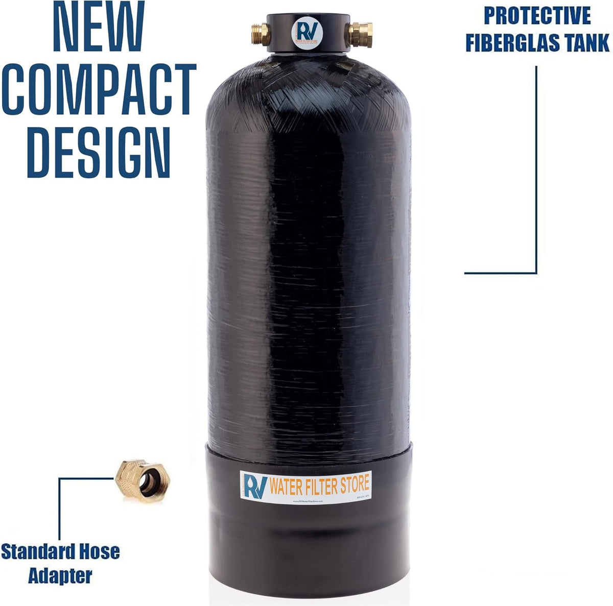 Portable RV Water Softener 8,000 Grain, 3/4" Fittings G641353