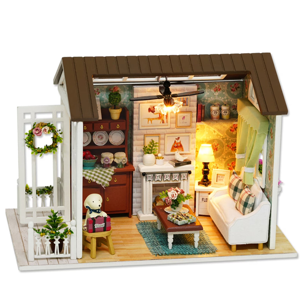 DIY Dollhouse Miniature Wooden House with Furniture N2261