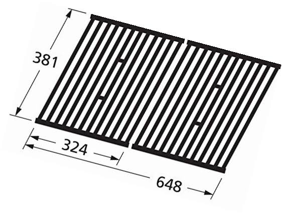 Matte Cast Iron Cooking Grids C2311