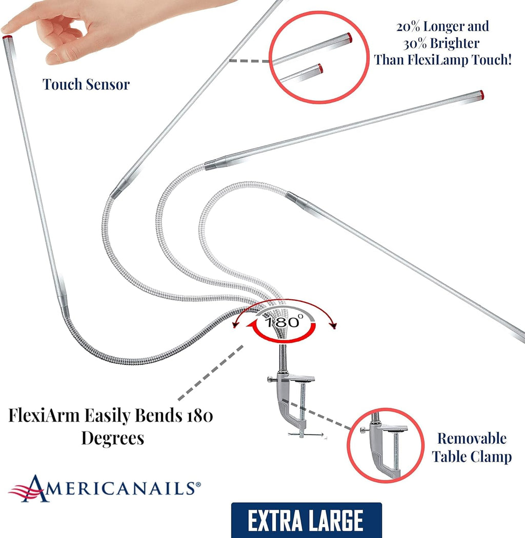 LED Table Desk Lamp with Flexible Arm, 3 Brightness Levels, Touch Sensor, 400 Lumens N1315