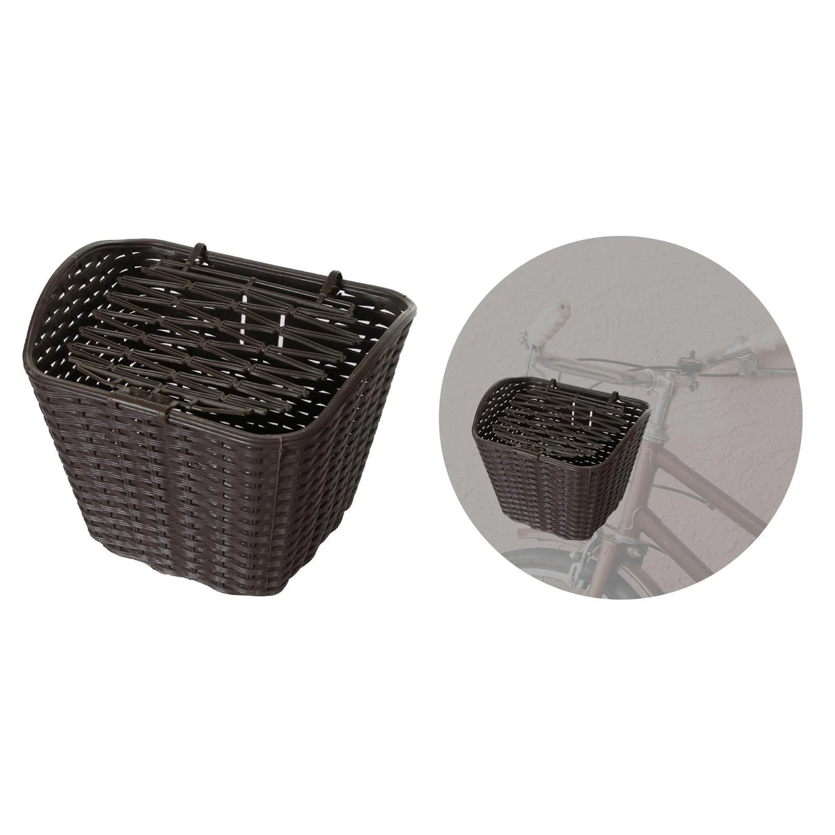 Khaki Bike Front Handlebar Basket with Cover W712