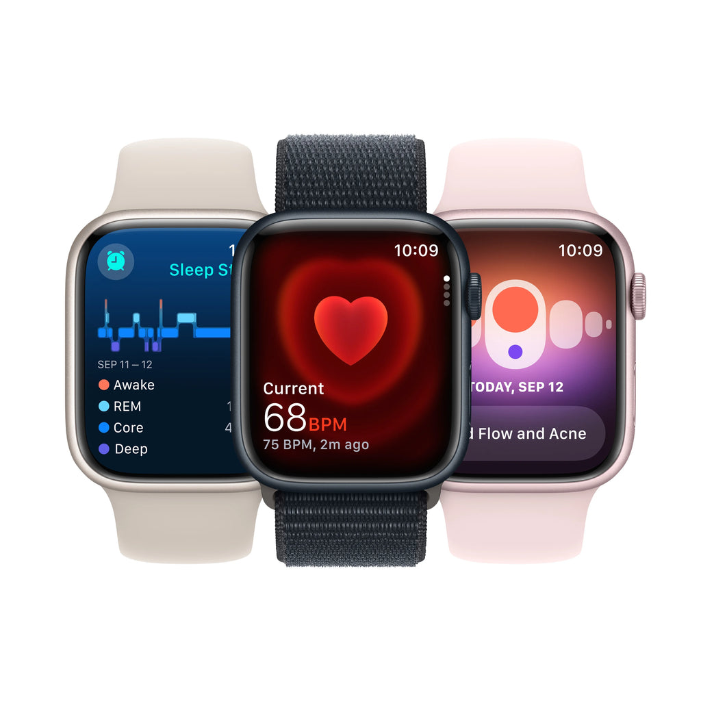 Apple Watch Series 9 GPS + Cellular 41mm Midnight Aluminum Case with Midnight Sport Band - M/L L5090