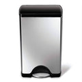 Stainless Steel Rectangular Step Trash Can, 38 L F815189