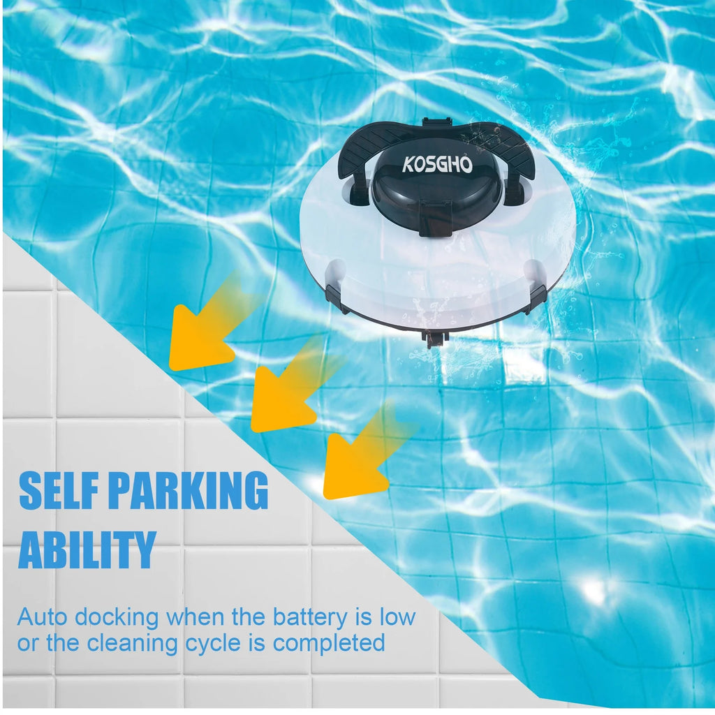 Cordless Robotic Pool Cleaner with Dual-Motor J3531