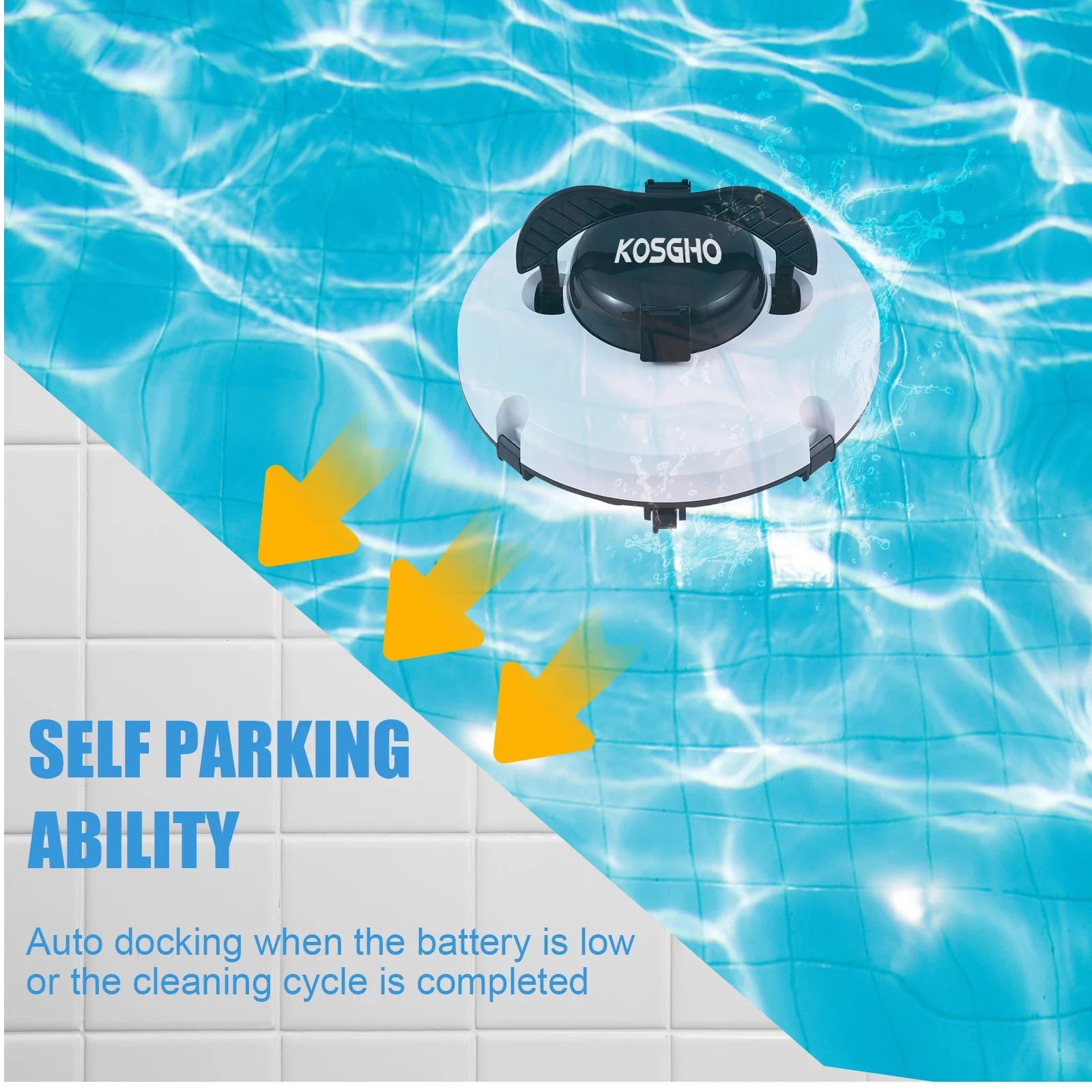 Cordless Robotic Pool Cleaner with Dual-Motor J3531