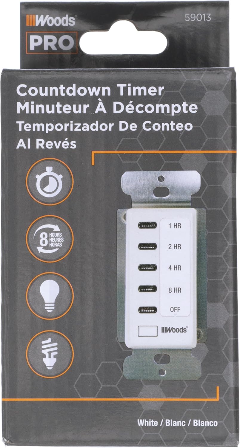 White In-Wall Timer 120 V 15 A U238