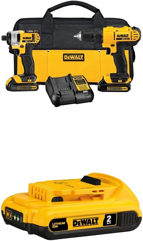 Cordless Drill Combo Kit, 2-Tool, Yellow/Black N90811