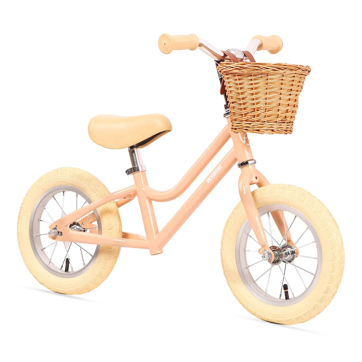 12 Inch Kids Balance Bike with Basket, Peach Y515342