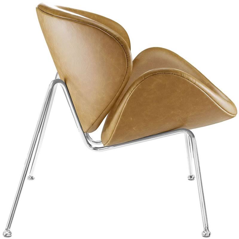 Tan Vinyl Accent Chair J83420