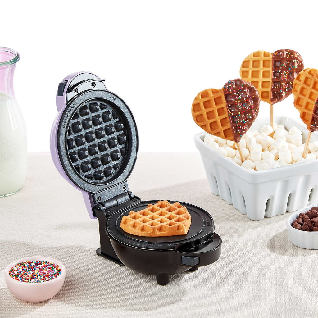 Mini Waffle Maker with Removable Plates W35699
