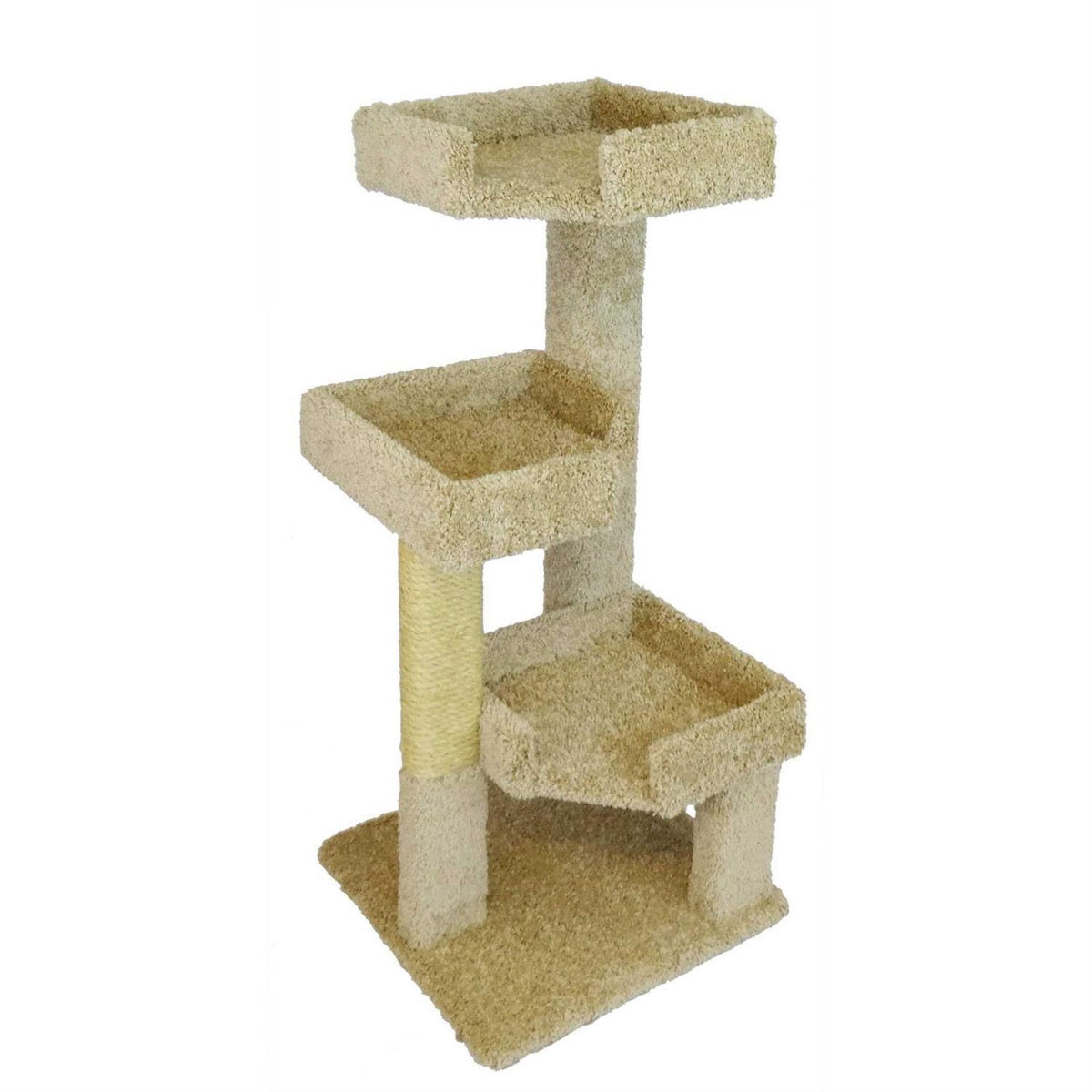 Solid Wood Triple Kitty Pad Cat Condos M1217