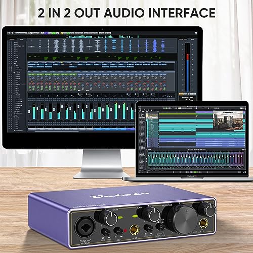 2i2 USB Audio Interface with 48V Phantom Power T590