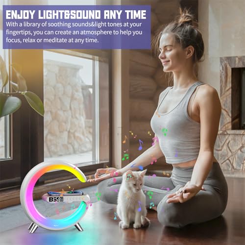 Smart LED Night Light with Wireless Charger and Bluetooth Speaker G794910