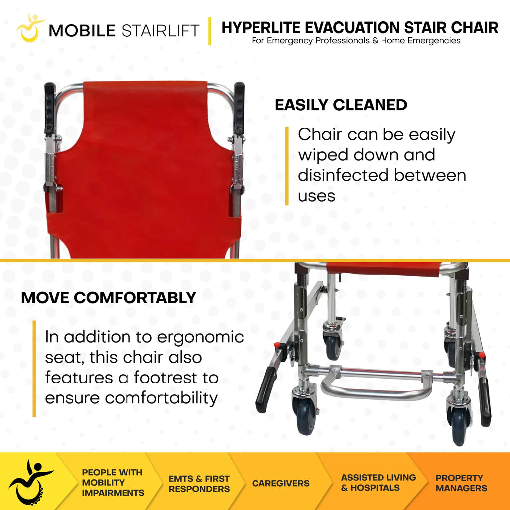 Foldable Medical Stair Chair for Emergency Transport X476