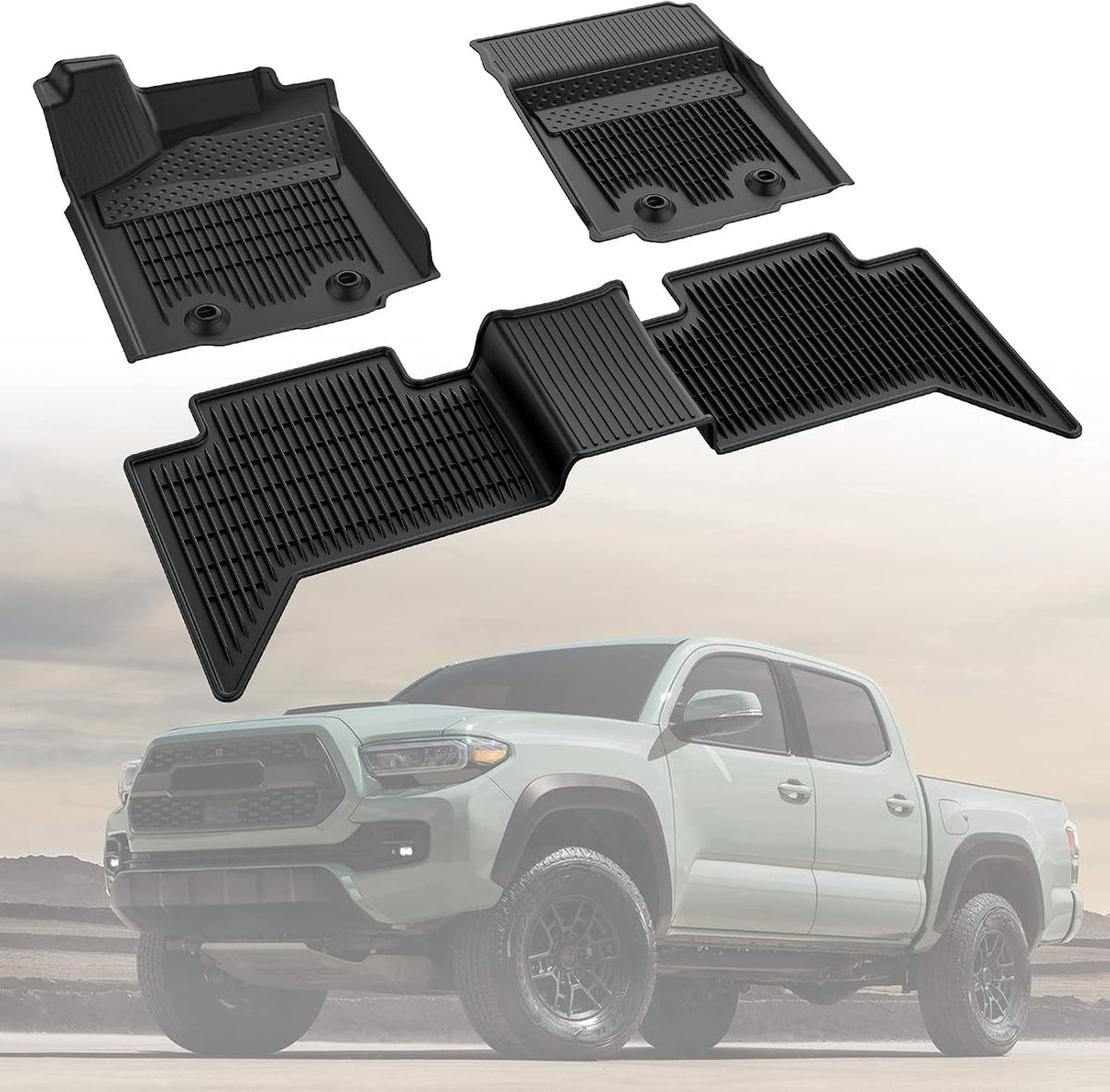 Black TPE Rubber Floor Mats U525