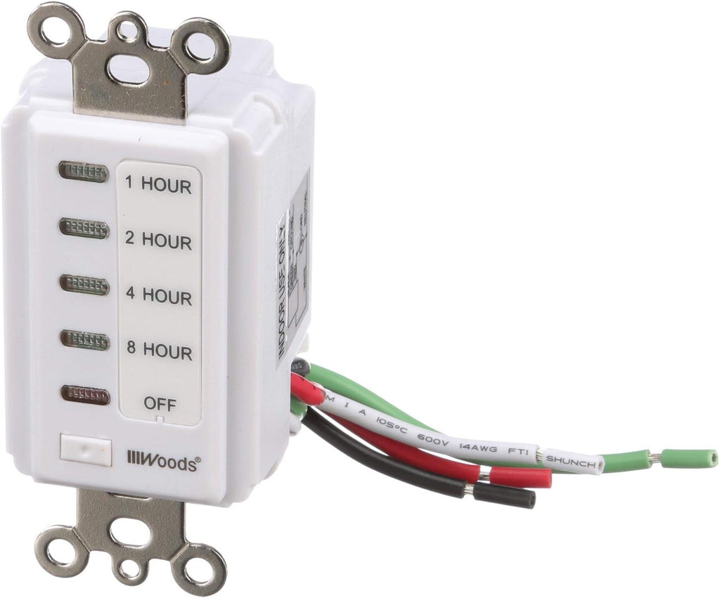 White In-Wall Timer 120 V 15 A U238