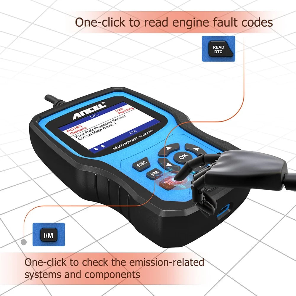 Full Systems Diagnostic Scan Tool with Oil Service Reset T679