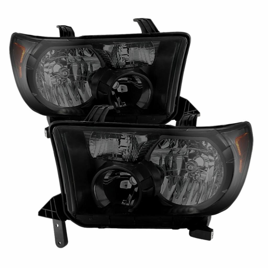Black Smoked Toyota Tundra Headlights X8334