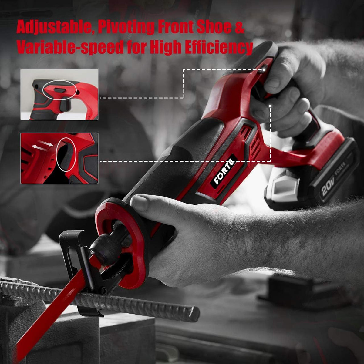 20V Max Reciprocating Saw with Li-ion Battery and Quick Charger D53626
