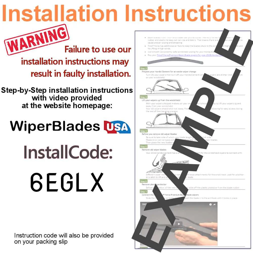 2006 Honda Element Beam Wiper Blades Set of 3 with Rear Wiper L772