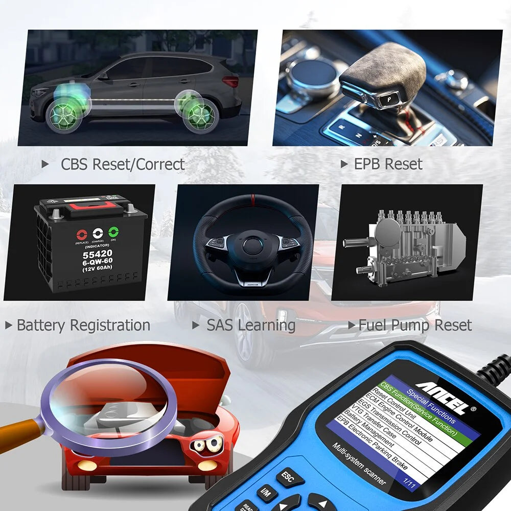 Full Systems Diagnostic Scan Tool with Oil Service Reset T679