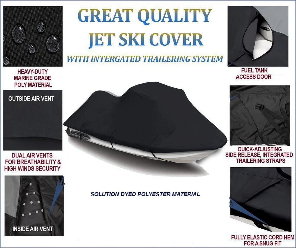 Black 600 Denier JetSki Cover M128