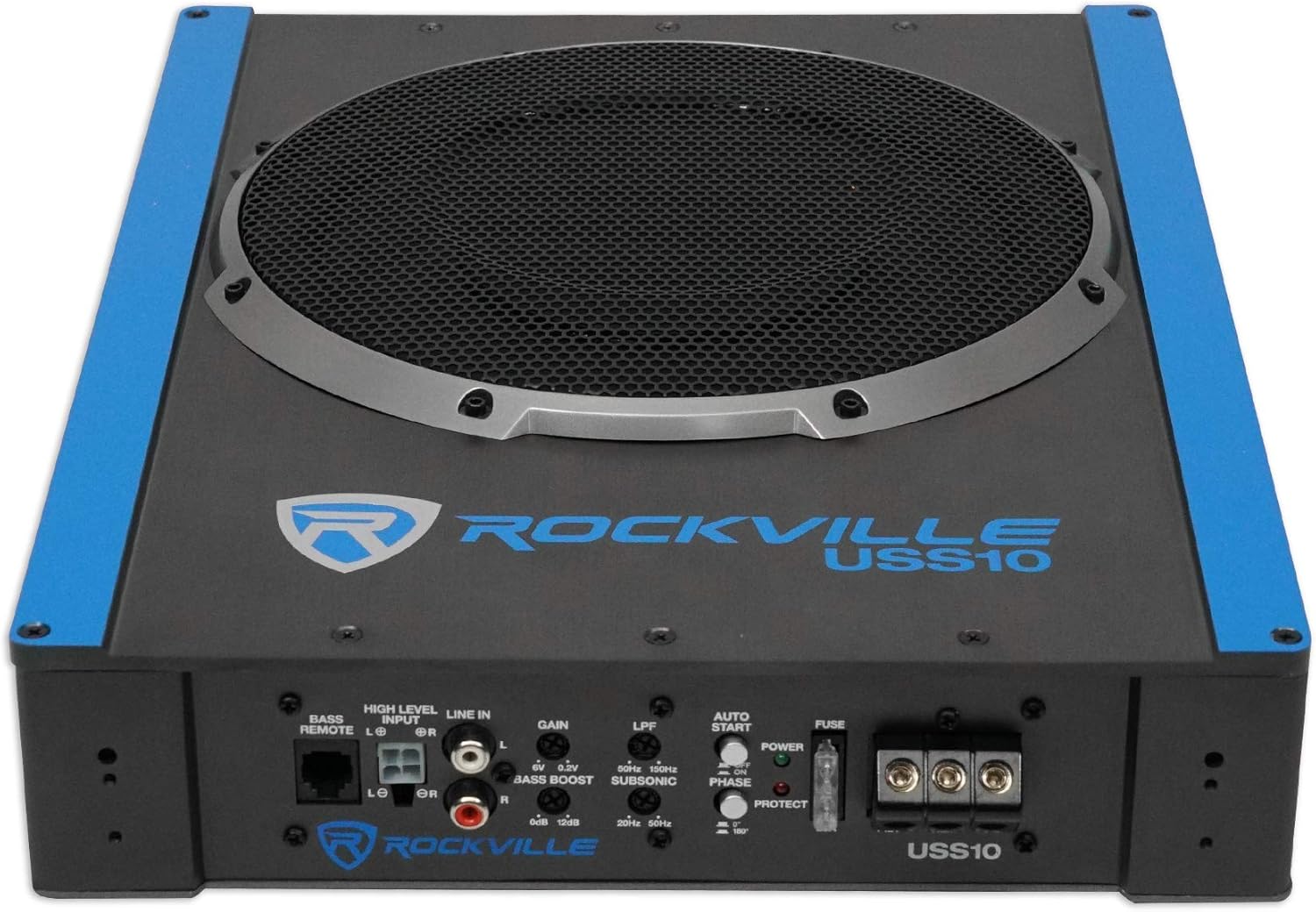 10 800w Slim Under-Seat Active Powered Car Subwoofer P4840
