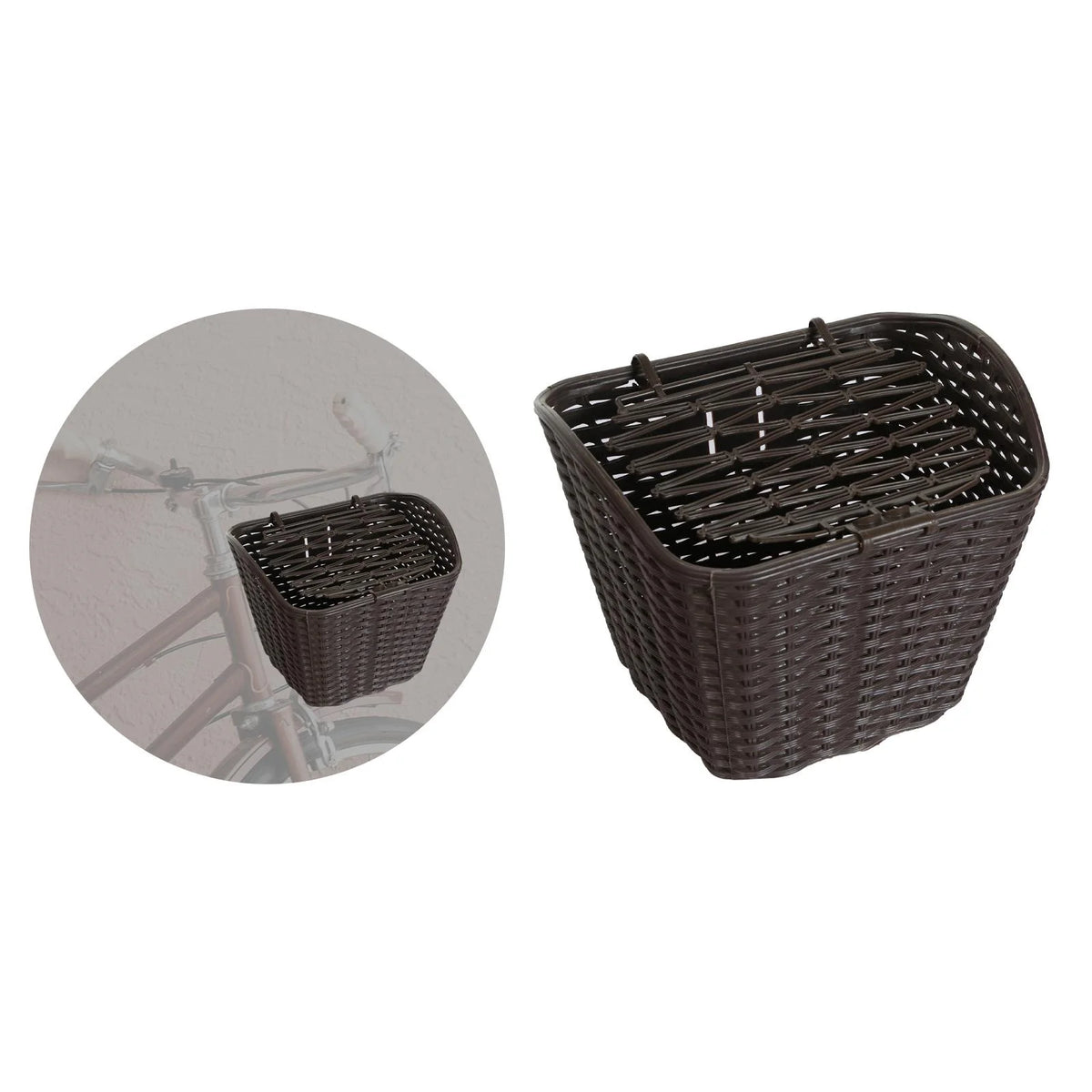 Khaki Bike Front Handlebar Basket with Cover W712