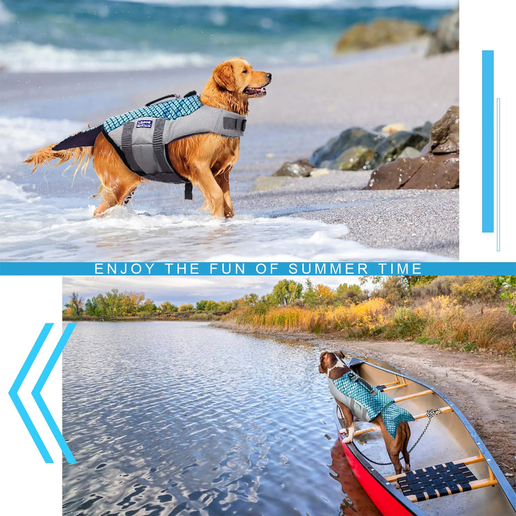 Reflective Dog Life Jacket with Rescue Handle W625539