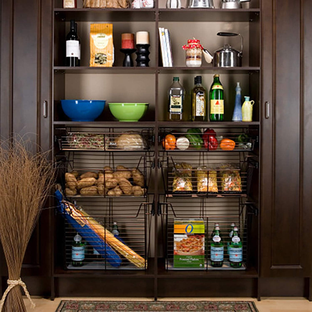 Bronze Wire Pullout Storage Basket for Cabinet D83422