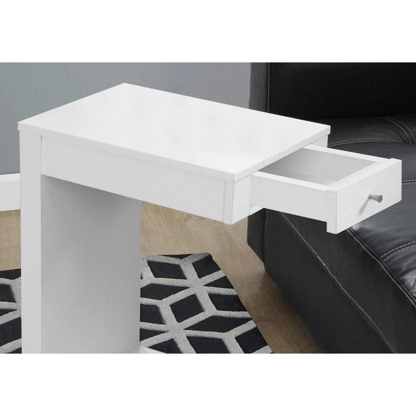 White Accent Table with Drawer G255074