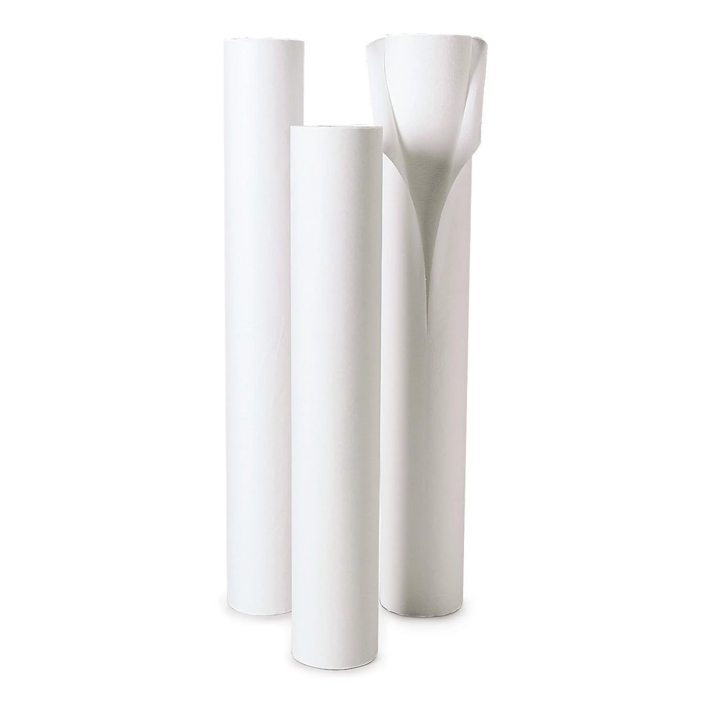 White Crepe Table Paper 24'' W x 125' L 12 Rolls P47645