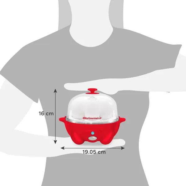 Red 7 Egg Capacity Electric Egg Cooker A3932
