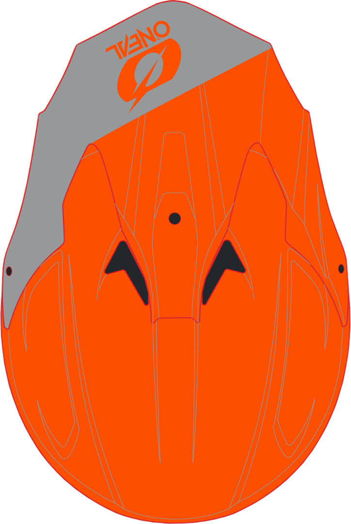Matt Orange Grey Solid Cross Helmet A94789