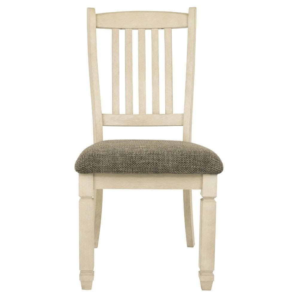 Antique White Finish Uph Side Chair Set of 4 Y3483