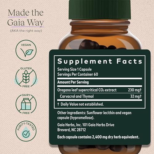 120 Vegan Liquid Phyto-Capsules Oregano Oil Supplement Q651710