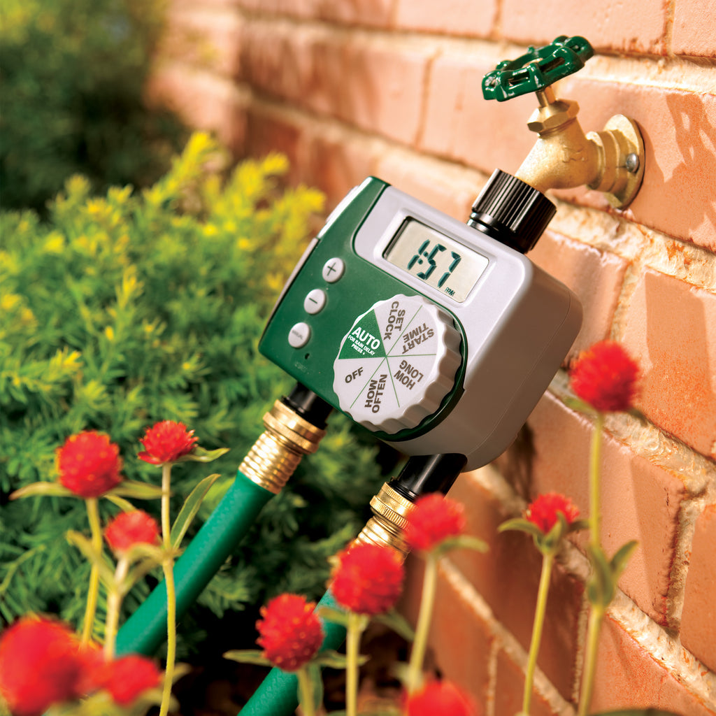 LCD 2-Port Digital Hose Faucet Timer D251558
