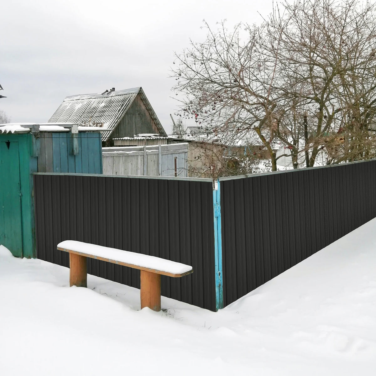 20 Pcs Galvanized Metal Roof Panels Roofing Sheets, Black B43929