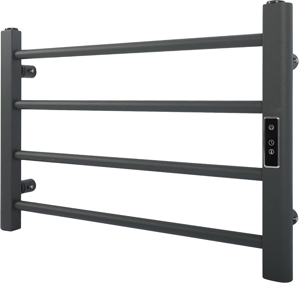 Matte Gray 6 Bars Wall Mounted Heated Towel Warmer B179