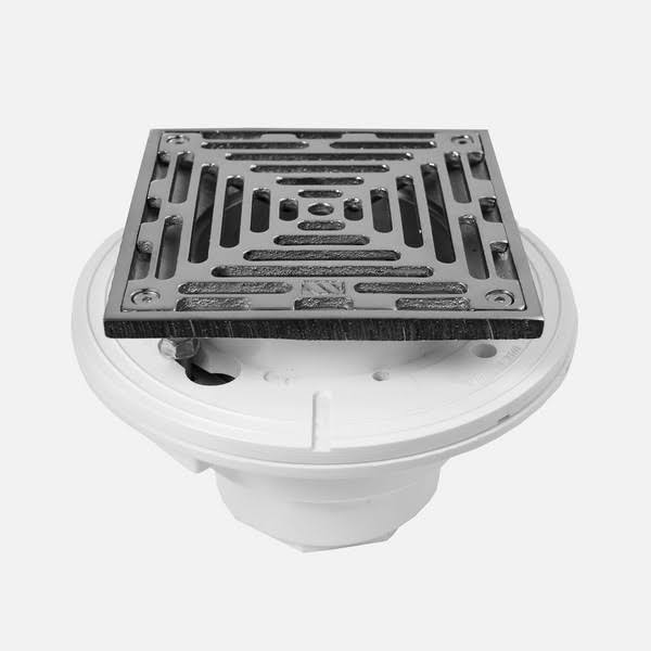 6x22 Square PVC Shower Drain Matte Black F54340