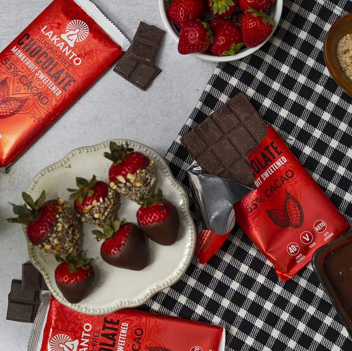55% Dark Cacao Sugar Free Chocolate Bars, 8 Pack C59021