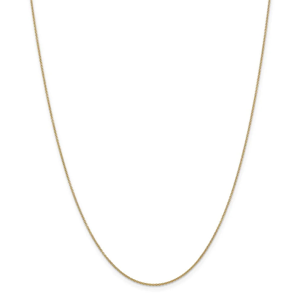 14k Yellow Gold Heart Necklace - 24 Inch U2273