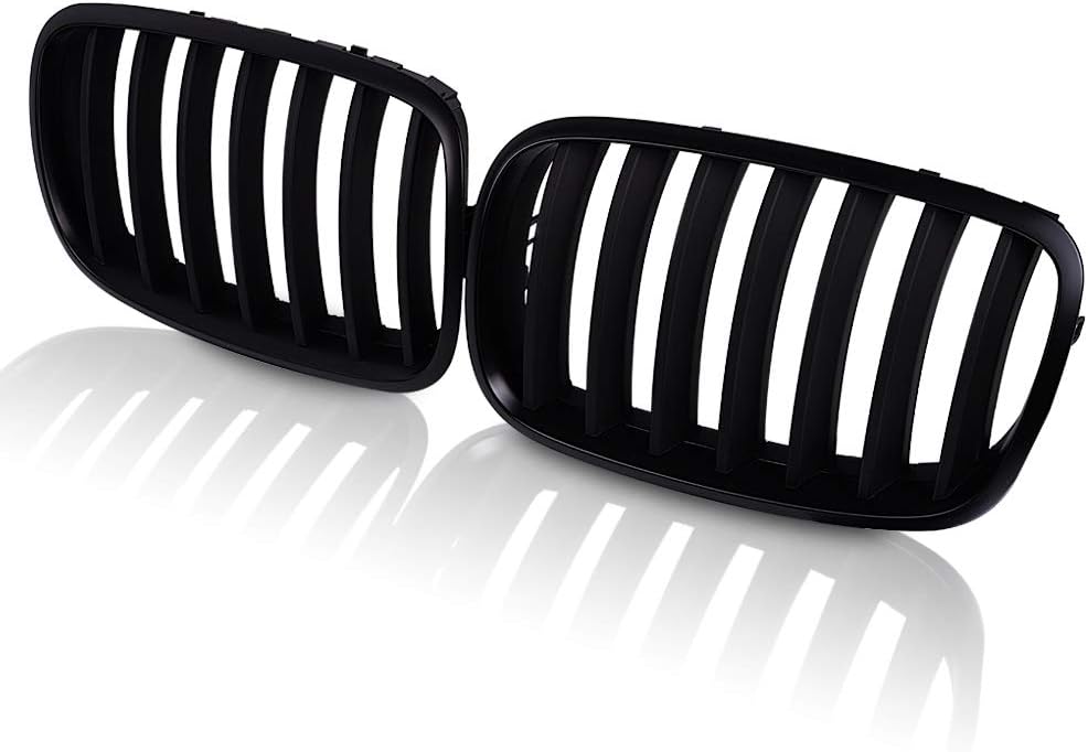 Pair Front Kidney Grille Glossy Black Pack of 2 S2630