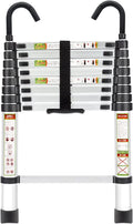 8.5FT Aluminum Telescoping Ladder with Non-Slip Feet, 330lb Capacity T4657