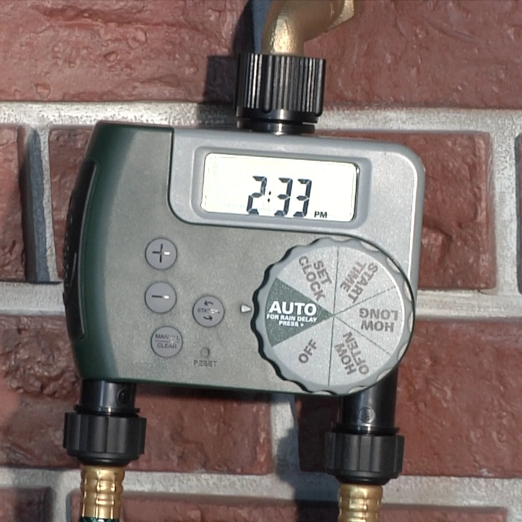 LCD 2-Port Digital Hose Faucet Timer D251558