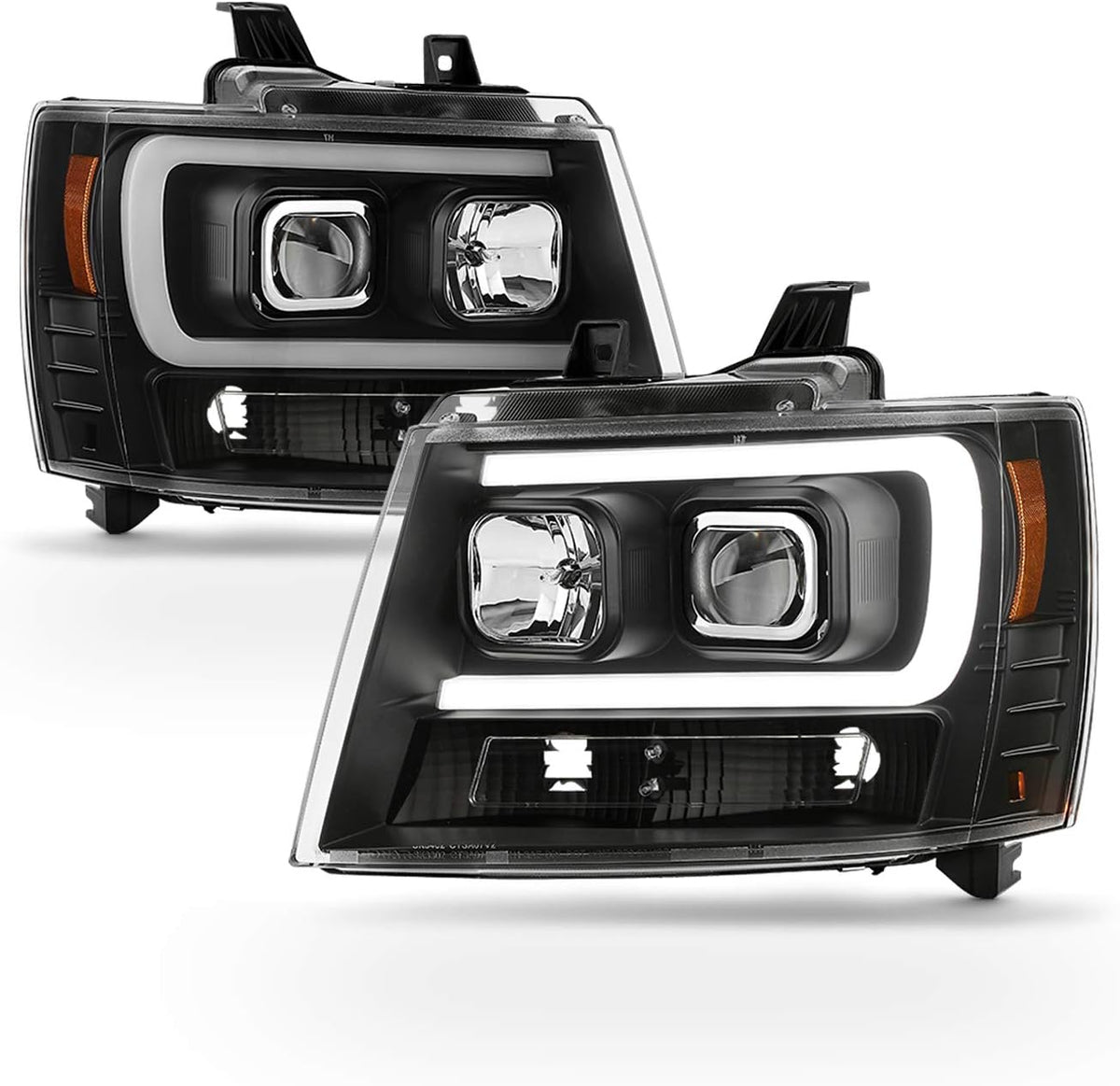 Black Projector LED Headlights Pair Q264688