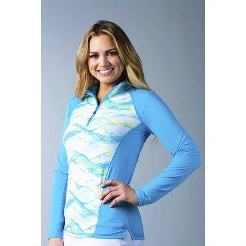 XXL Ice Print Zip Mock L759